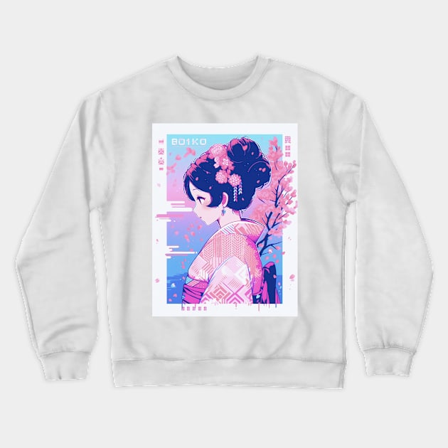 Sakura Girls # 4 Crewneck Sweatshirt by Neon Dream